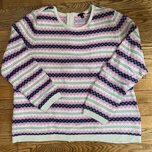 Talbot’s zip-back striped sweater size 2X